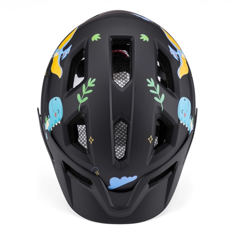 Wozinsky Children's MTB Bike Helmet with Detachable Visor XS - Black 48-52 cm \ czarny védőfelszerelés HT-45R-199825
