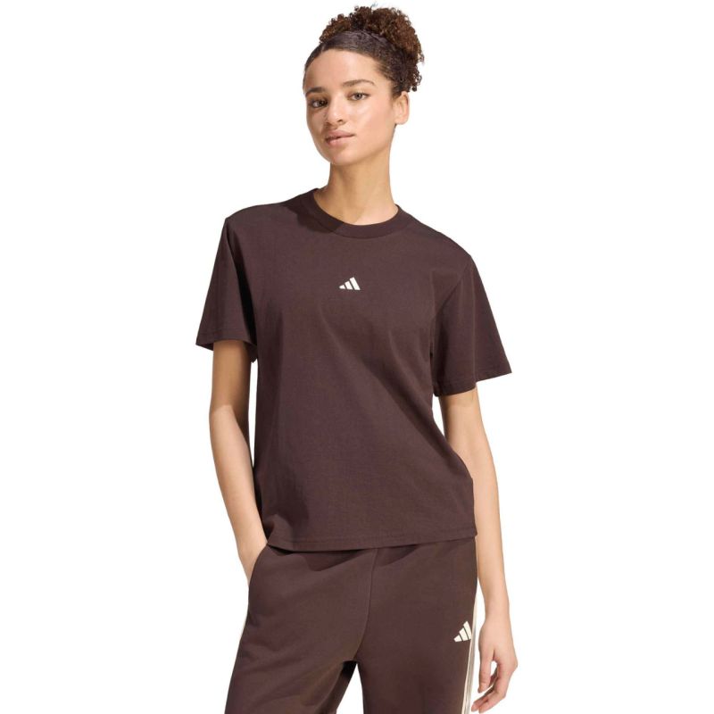 Adidas Essentials Small Logo Women's T-Shirt Brown 2xs póló KX0795