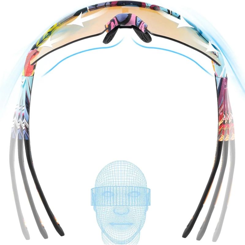 Rockbros Photochromic Cycling Glasses with UV Protection and Corrective Insert - Multicolor multikolor glasses, training equipment