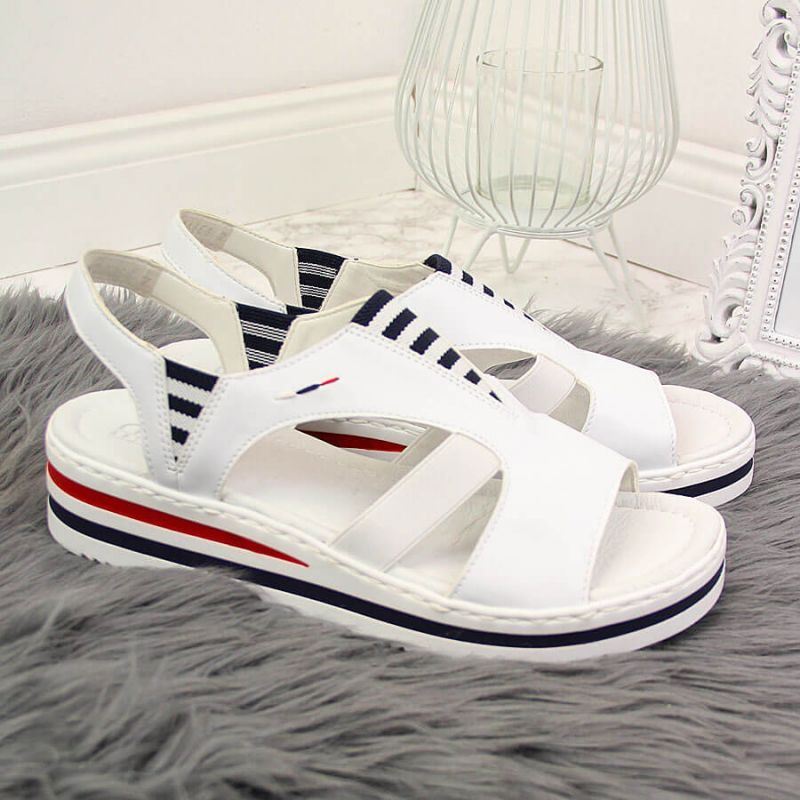 Rieker W V02Y5 wedge white fehér sandals
