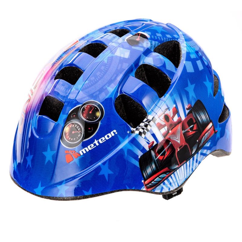 Meteor MA-2 racing Junior bicycle helmet kék helmets, protectors and knee pads