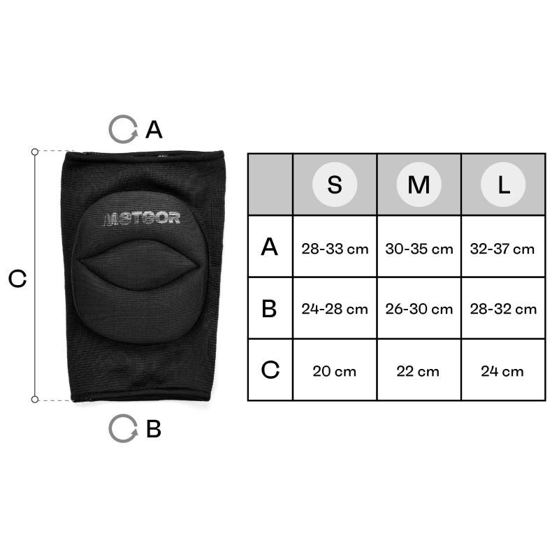 Meteor S volleyball knee pads black uniw protectors and knee pads