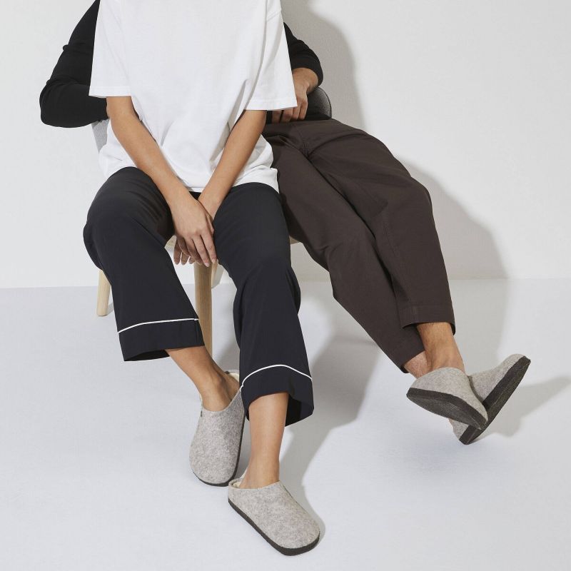 Birkenstock Zermatt Light Gray Wool Felt Insulated Men's/Women's Slippers Regular Wide (1015092) Kiegészítő