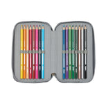 Real Madrid double filled pencil case with accessories 28 pcs wielokolorowy tolltartó