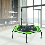 Virtufit Fitness Pro Trampoline With Handle - Black - 127 Cm