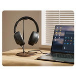head QCY H3S Wireless On-Ear Headphones with LDAC and ANC Noise Cancellation - Black czarny headsets