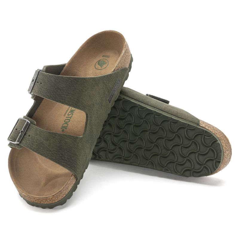 Birkenstock Arizona Vegan Microfaser Regular Women's-Men's Desert Dust Thyme Flip-Flops for Wide Feet Vegan (1024550) cipő