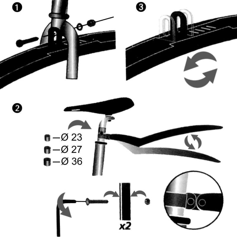 Dunlop 24-26 Inch Mtb Fender Set készlet GSP-65618