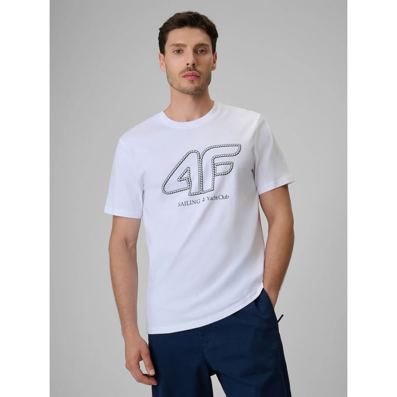 4F Men's regular T-shirt with logo póló