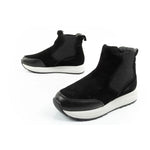 Scholl Beverly Bootie Women's Leather Ankle Boots Black fekete shoes