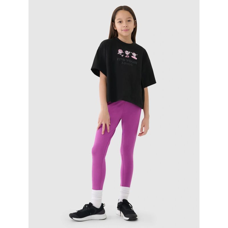 Girls' knitted 4F 4FJWMM00TTIGF178-51S leggings
