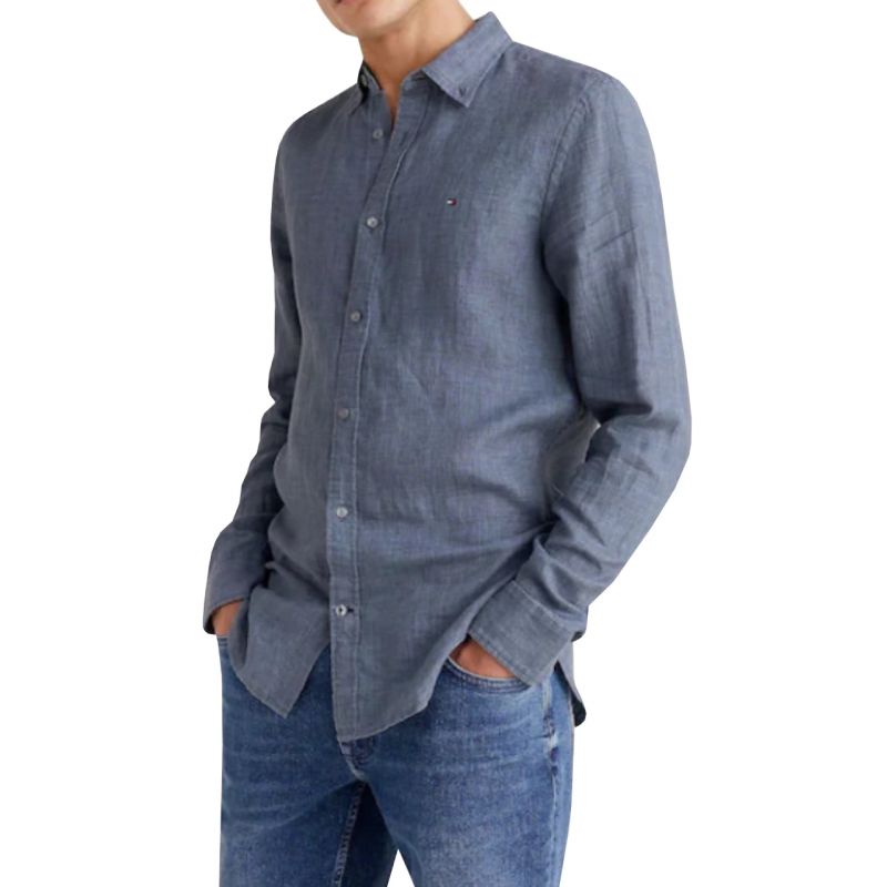 Tommy Hilfiger Pigment Dyed Linen shirt M MW0MW23147 Póló