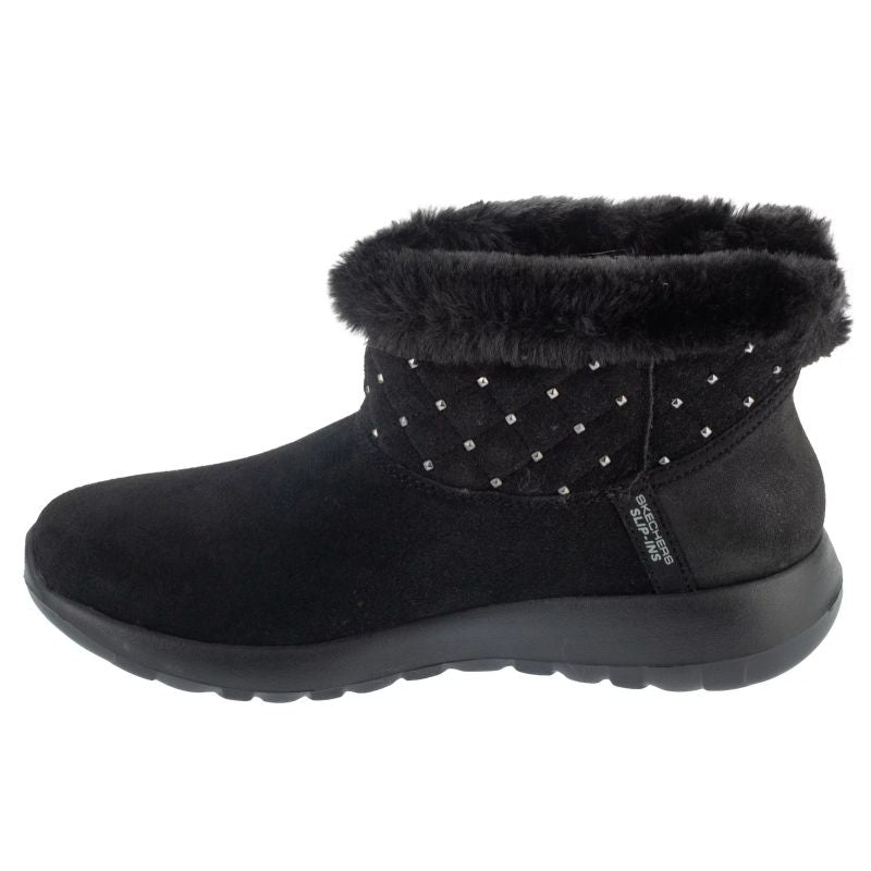 Skechers Slip-Ins: On-The-Go Joy - Cozy Shimmer Black fekete utcai cipő 144816-BBK