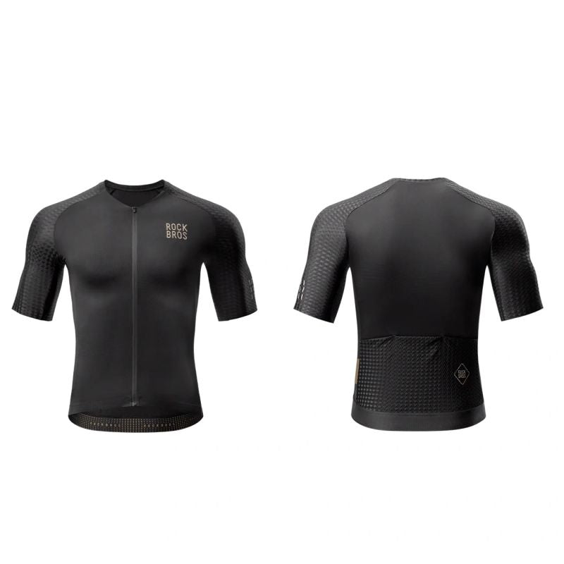 Rockbros Diamond Short Sleeve Cycling Jersey Size XL - Black czarny \ xl póló