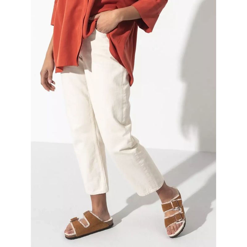 Birkenstock Arizona Shearling Mink W 1001135 flip-flops cipő