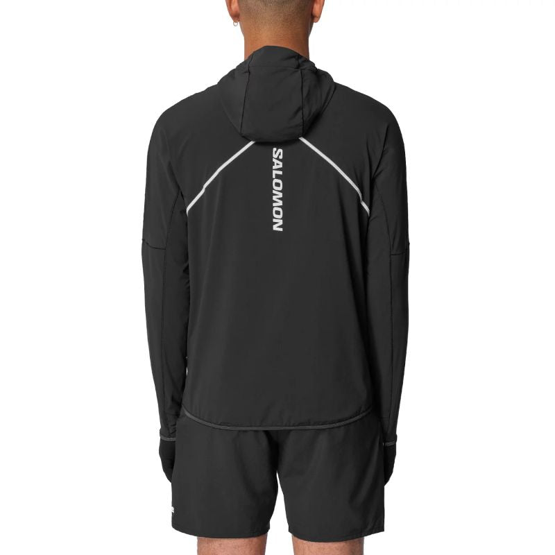 Salomon Sense Aero Hybrid Half Zip Hooded Black