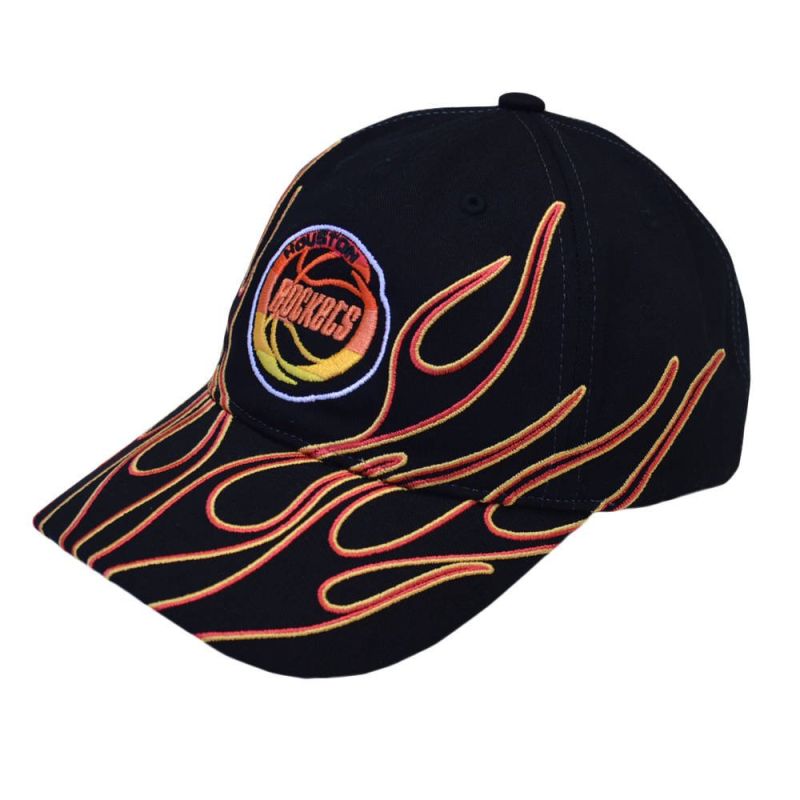 Mitchell & Ness NBA Houston Rockets Flamez Strapback Cap - 6LUXMM20018 HROBLCK uniwersalny baseball sapka