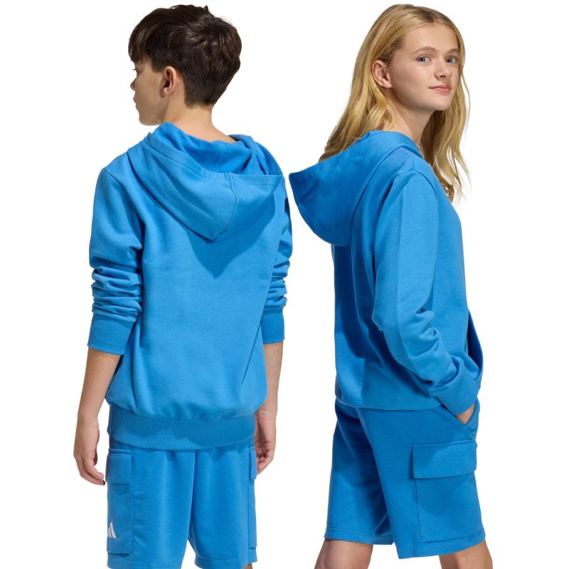 adidas Essentials Hoodie for kids KD3382 kék kapucnis pulóver