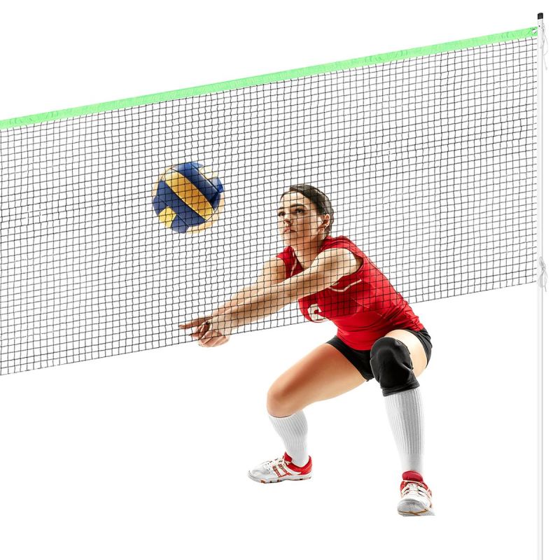 Enero BADMINTON VOLLEYBALL NET POSTS SET fekete nets, sets