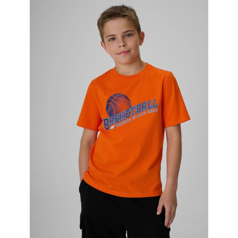 4F Boy's regular printed T-shirt ruházat 4FJRSS26TTSHM4278-70S