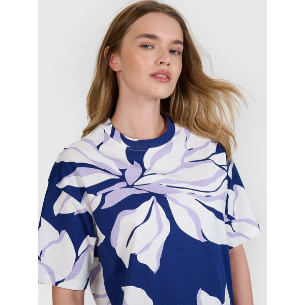 4f Women's oversize printed T-shirt 4FRSS25TTSHF2692-91A General