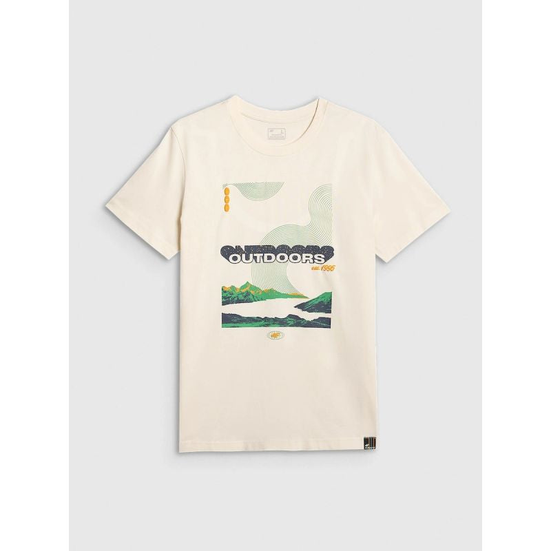 Men's regular printed T-shirt 4F 4FRAW25TTSHM3378-11S póló