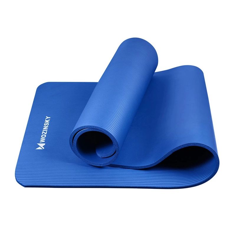 Wozinsky exercise mat 181 x 63 x 0.9 cm thick gymnastic yoga mat blue niebieski jóga matrac 5907769300417-63708