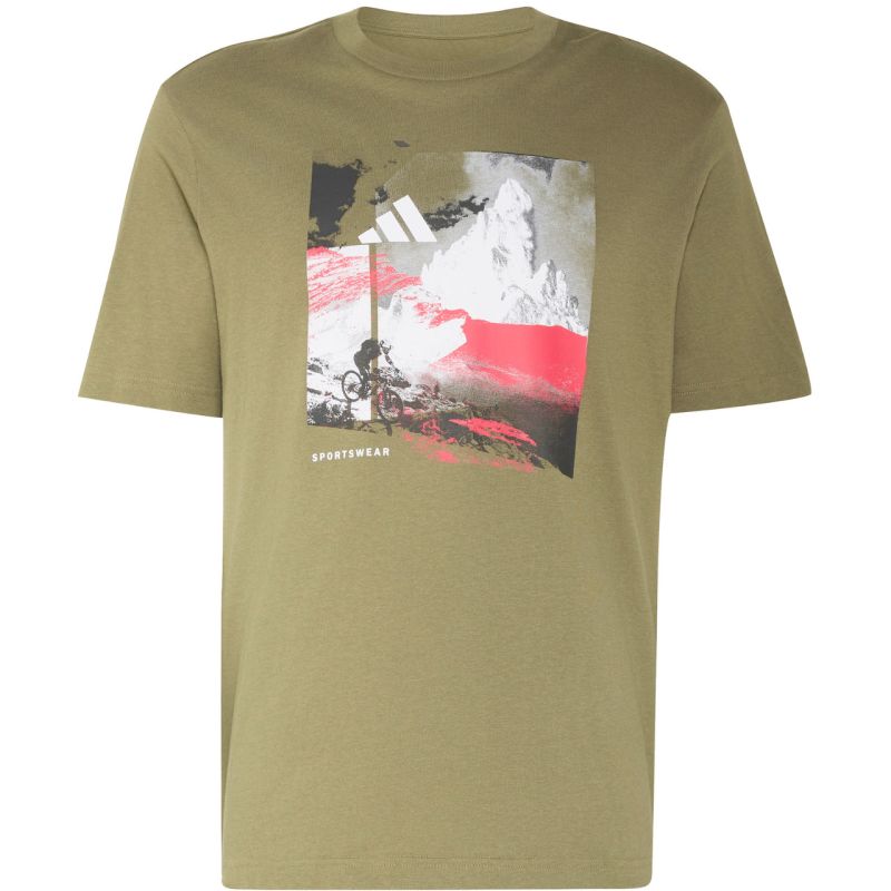 Adidas Men's Memories of Sport Outdoor Graphic T-shirt khaki póló