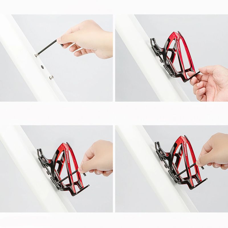 Wozinsky WUR-01BR Bike Bottle Holder Basket - Black and Red czarny || czerwony kulacs -198894
