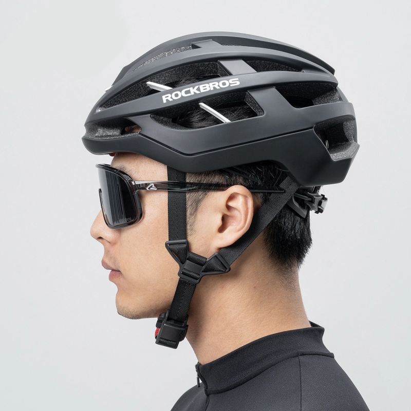 Rockbros HC-58BK-L Bike Helmet 58-61 cm - Black and Gray czarny || szary \ 58-61 cm helmets, lights