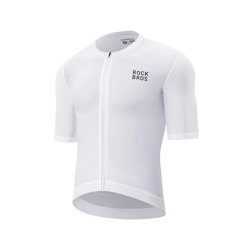 Rockbros 15200025 Short Sleeve Cycling Jersey Size L - White biały \ l póló