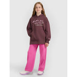 Oversized sweatshirt with hood, unzipped, for girls, 4F 4FJRAW25TSWSF2429-51S kapucnis pulóver