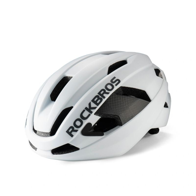 Rockbros LK-15 Carbon Fiber Bike Helmet 58-62cm - White biały helmets, lights