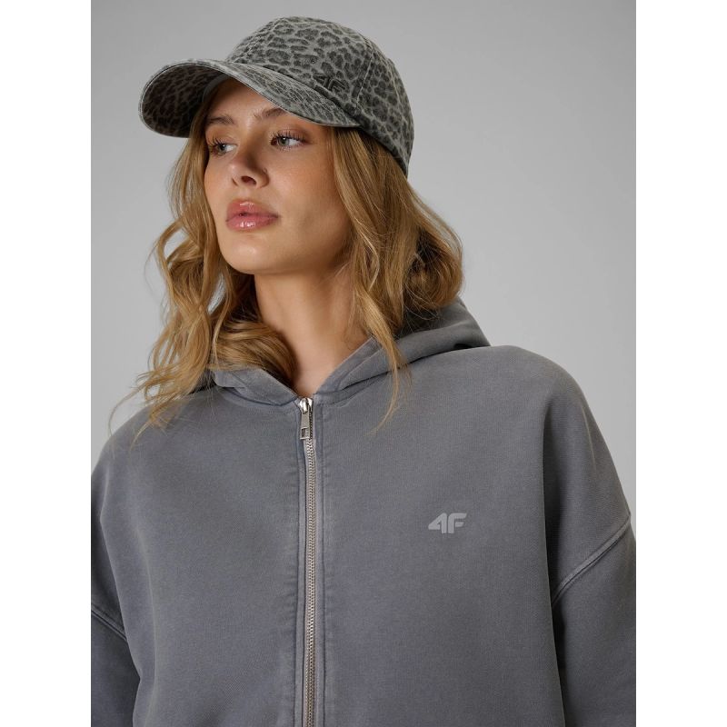 4F Women's oversize sweatshirt with hood pulóver