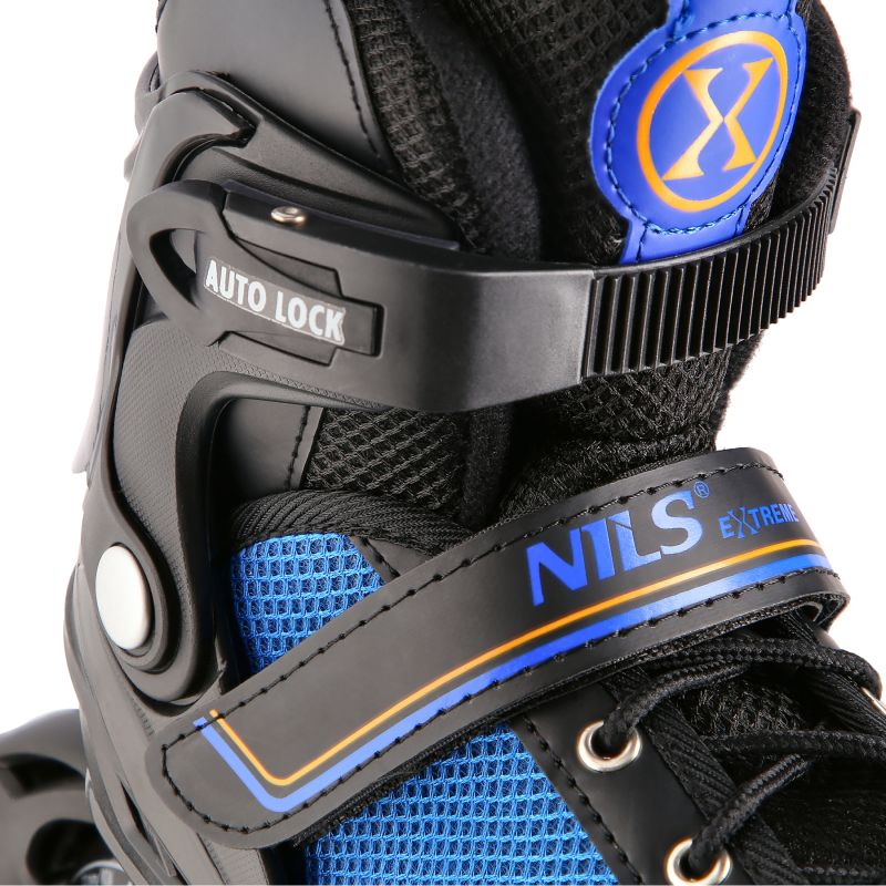 NH18188A 2in1 BLACK-ORANGE SIZE L(39-43) ROLLER SKATES WITH HOCKEY SLEEVE NILS EXTREME narancssárga görkorcsolya