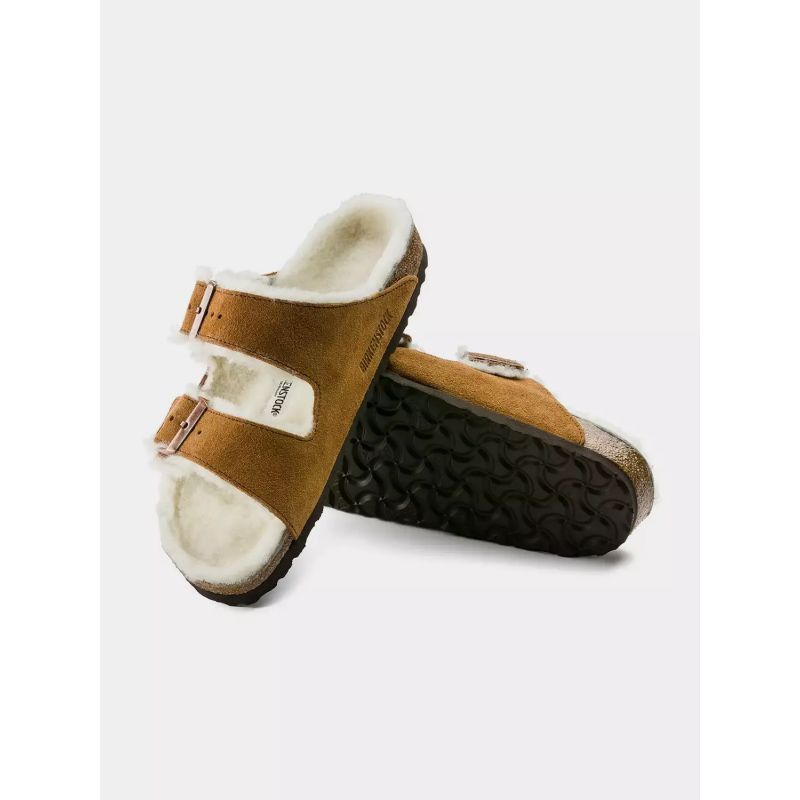 Birkenstock Arizona Shearling Mink W 1001135 flip-flops cipő
