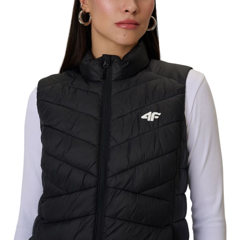 Women's vest 4F F347 deep 4FWSS26TVJAF347 20S fekete clothing