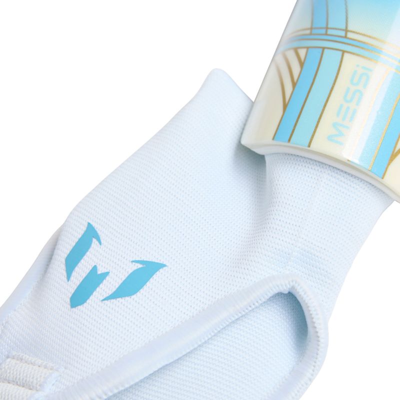 Adidas Messi Match Kids' Soccer Shin Guards White and Blue kék védőfelszerelés KX4137