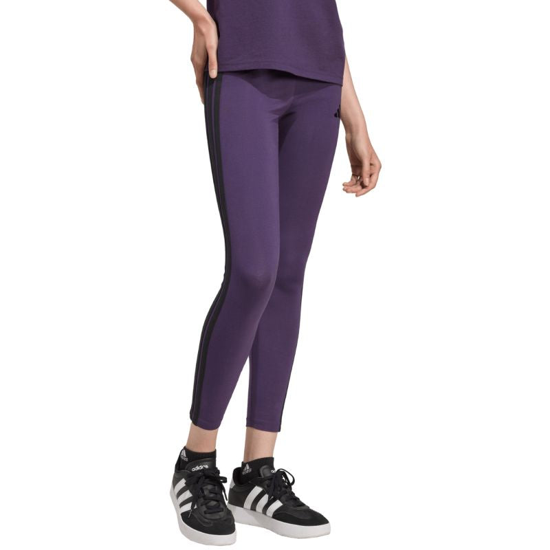 adidas Women's Essentials 3-Stripes Cotton Leggings Purple JY3176 Kiegészítő