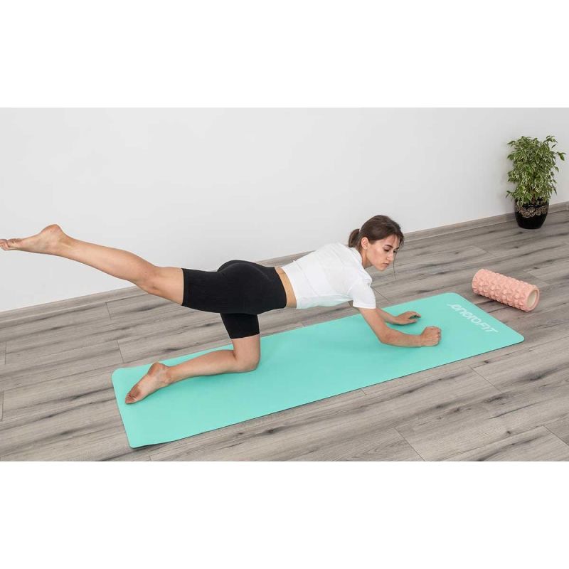 Enero Yoga And Fitness Mat Tpe Anti-Slip Mint-Gray Fit szürke mats, training equipment