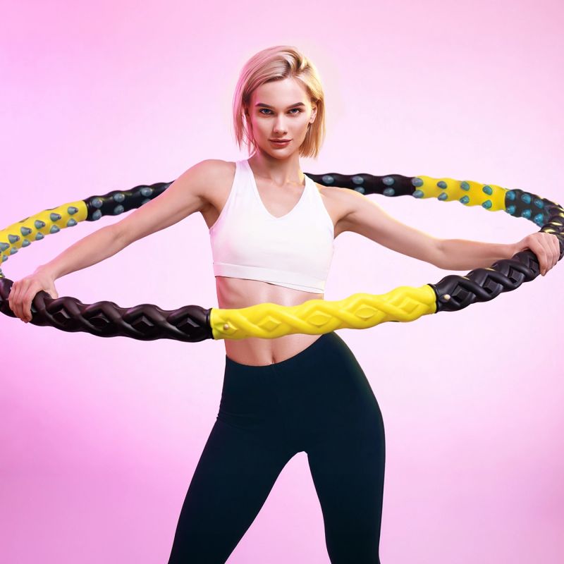 Wozinsky WHH-110 Hula Hoop Massager with Knots - Blue and Yellow sárga elektronika 304004-197652