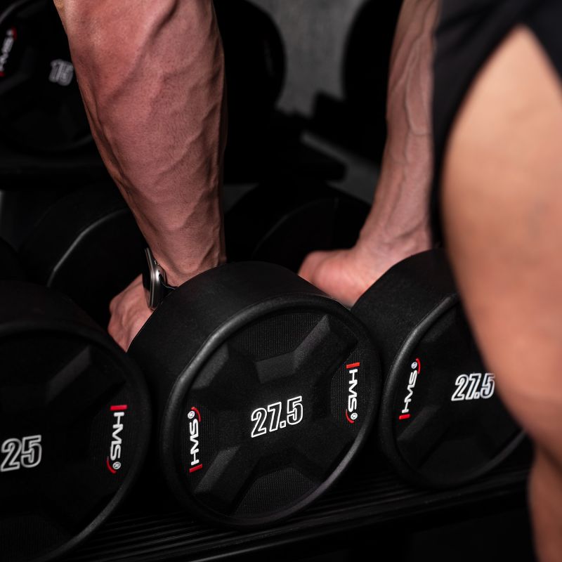 HMS HPC SET POLYURETHANE DUMBBELL SET 2 x 27.5 - 37.5 KG CPU (325 KG) kiegészítő 17-66-221