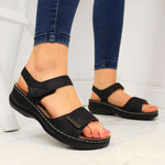 eVento W EVE223D black wedge sandals fekete szandál