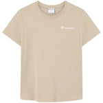 Champion Women's Sleeve T-shirt Beige 118408 MS041 bézs short