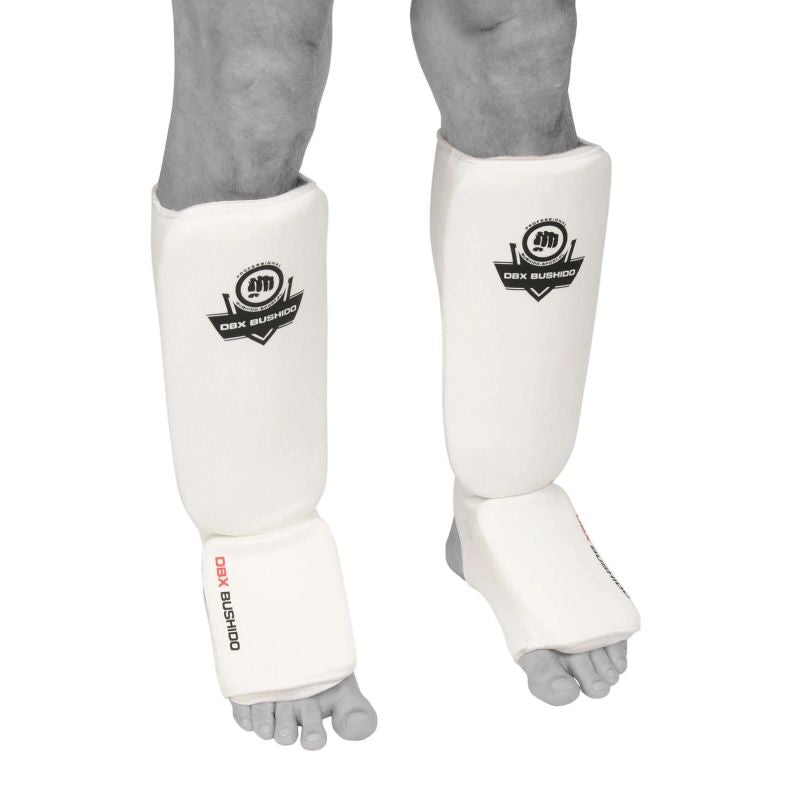 DBX Bushido Flexible Shin Guards - Shinrage White fehér protectors and knee pads