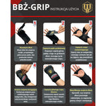 MASTERS FIGHT EQUIPMENT MASTERS BBŻ-GRIP gel boxing bandages black s/m edzőfelszerelés 03558-SM