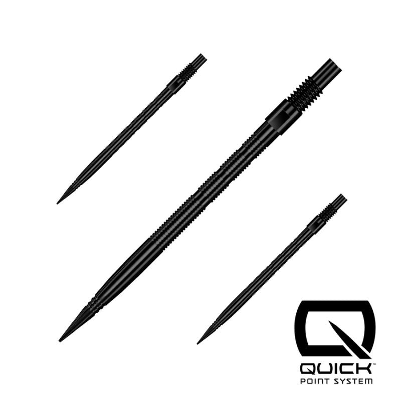 Harrows QUICK POINT sharp steel tips - MICRO RIDGE black 40 mm papucs