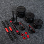 HMS 6-in-1 weight set (barbell, dumbbells and kettlebell) 30kg edzőfelszerelés 17-57-069