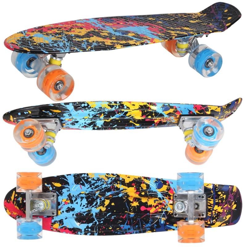 Enero Plastic Skateboard 22 Inches Graffiti Led skateboards