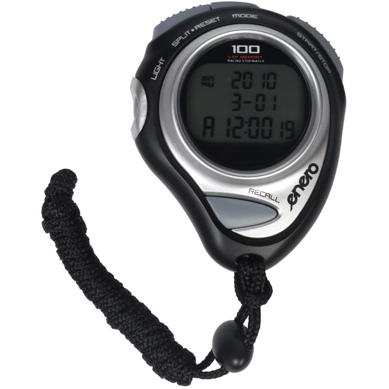 Enero Electronic Stopwatch 100 Times fekete for school, stopwatches